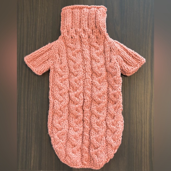 Handmade Knitted Dog Sweater - Size S - Picture 1 of 2